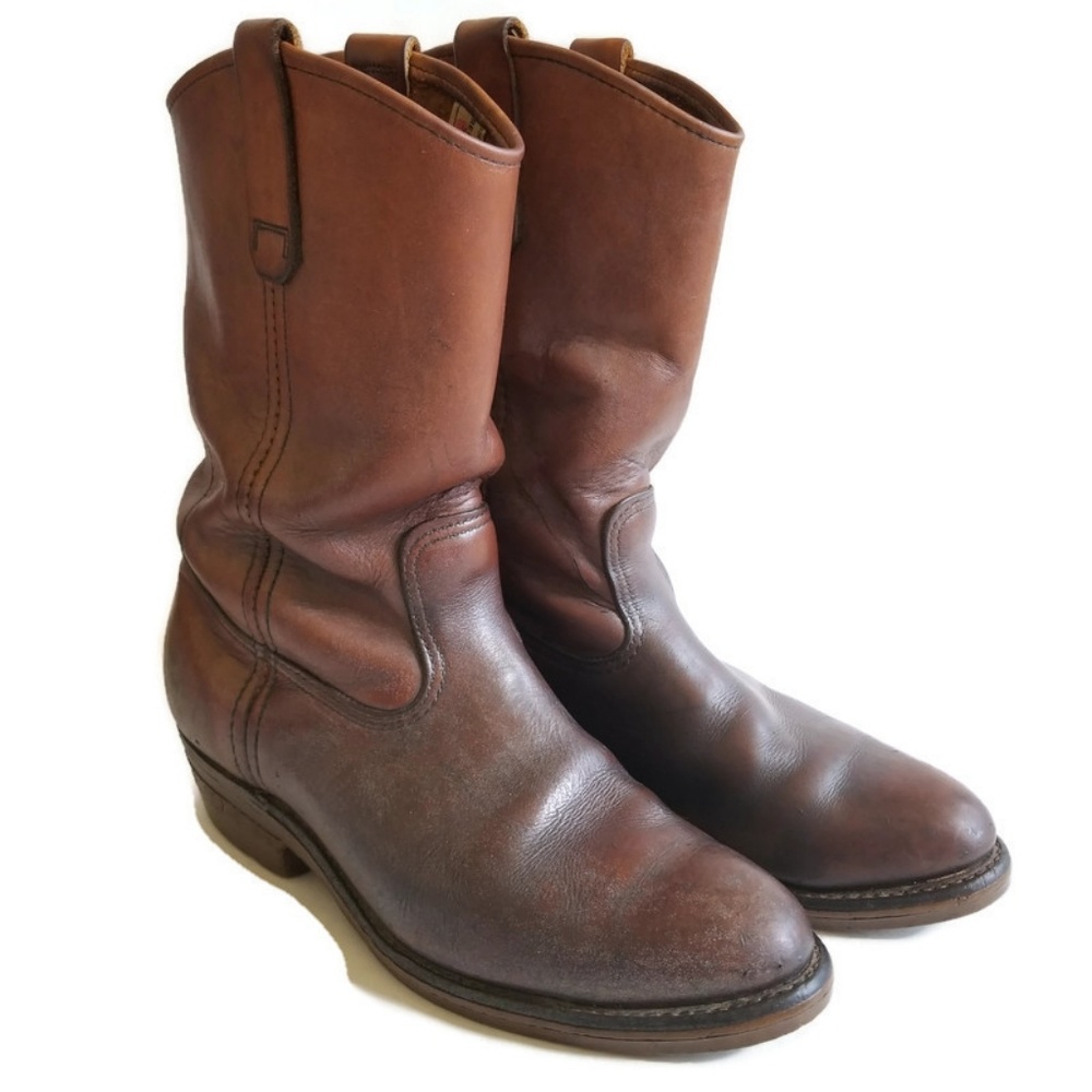 VTG Red Wing Boots Mens Size 8B Brown Cowboy West